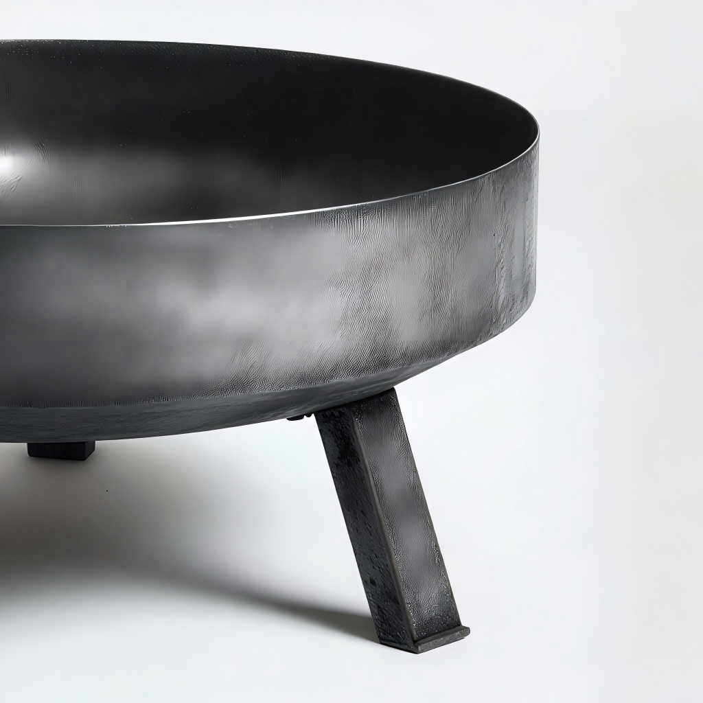 Braciere da esterno 66x66x34 cm - metallo - grigio scuro - design minimalista