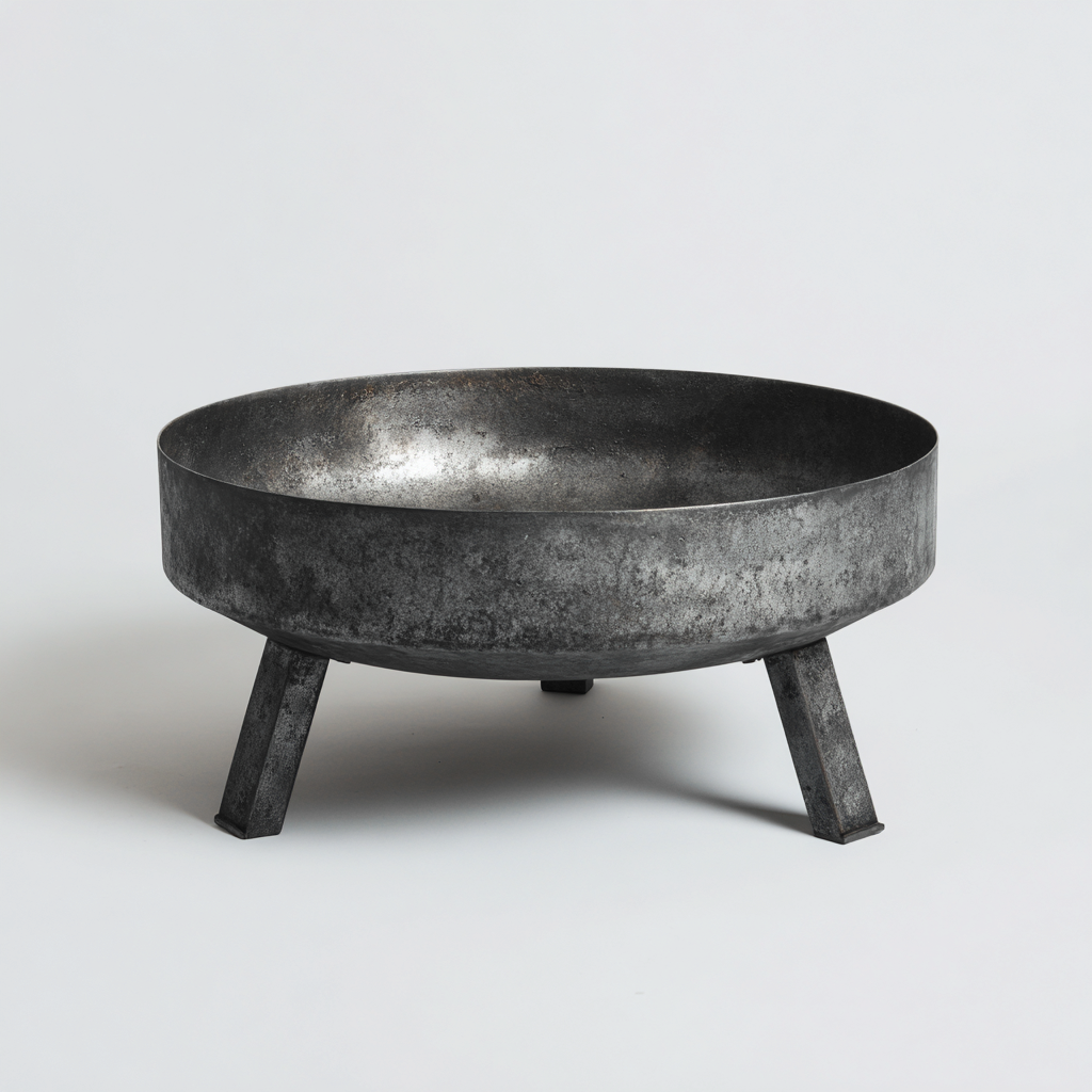 Braciere da esterno 66x66x34 cm - metallo - grigio scuro - design minimalista