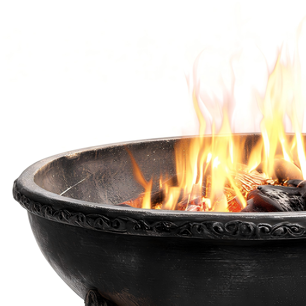 Braciere da esterno 62x62x40 cm - metallo - nero - stile vintage