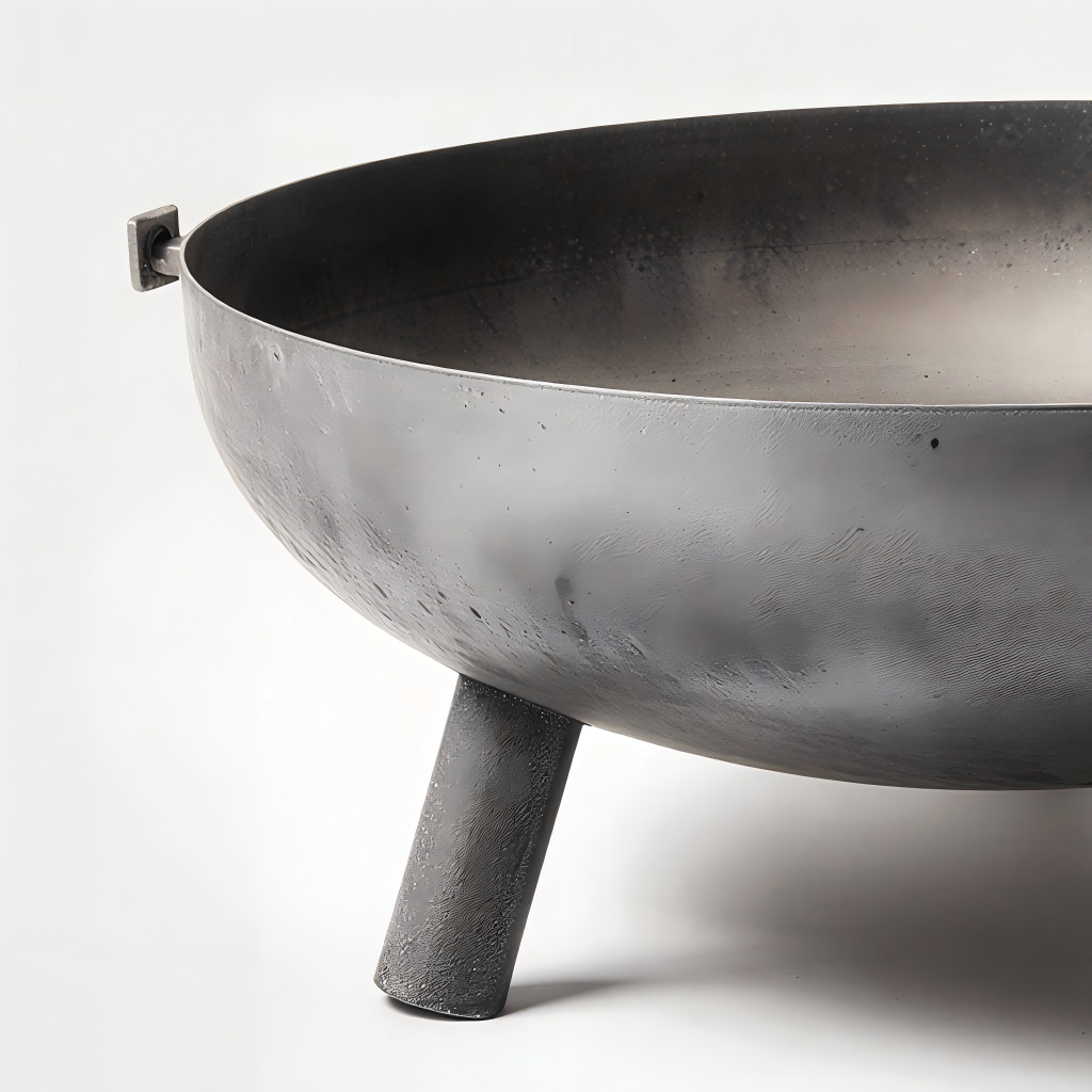 Braciere da esterno in acciaio 59x59x33 cm - grigio - stile minimalista