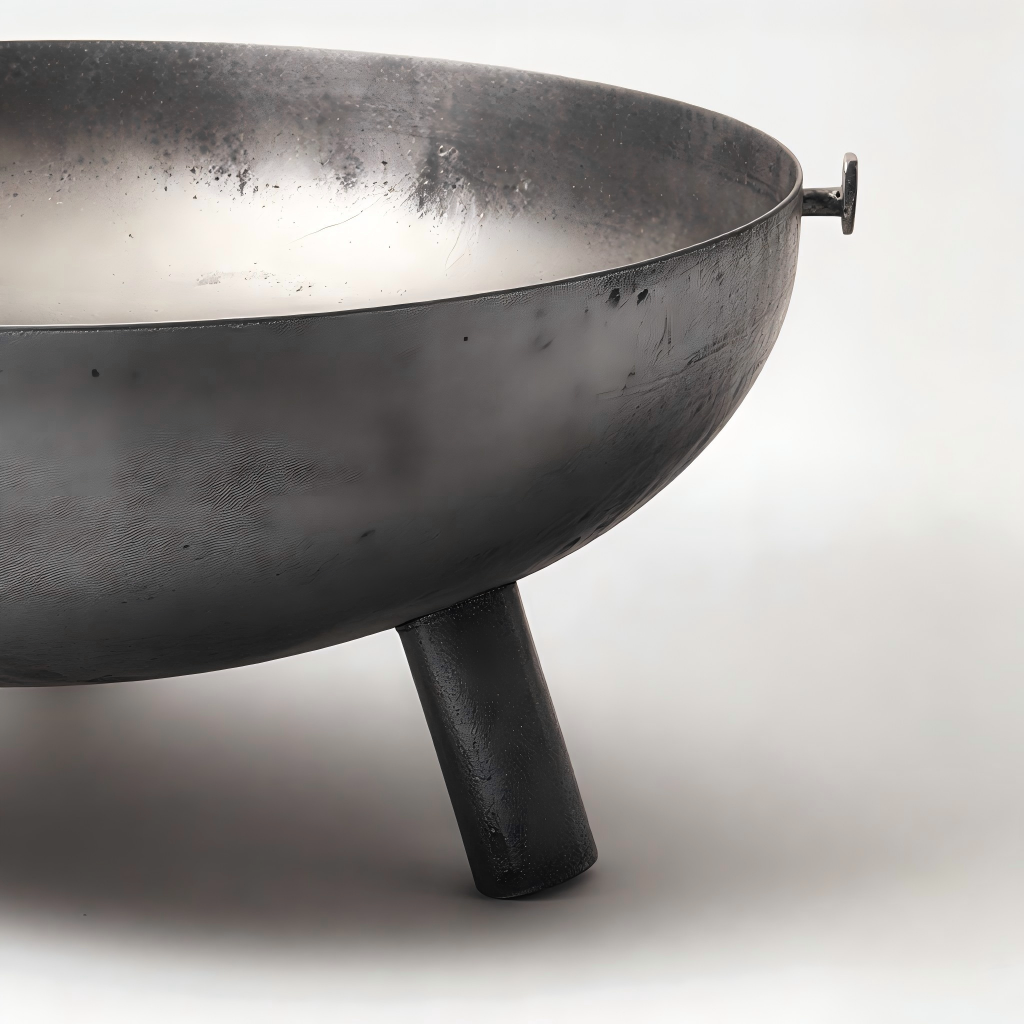 Braciere da esterno in acciaio 59x59x33 cm - grigio - stile minimalista