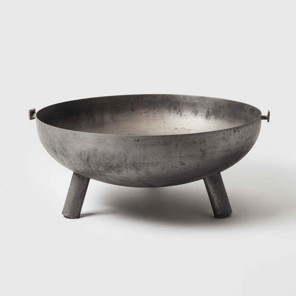 Braciere da esterno in acciaio 59x59x33 cm - grigio - stile minimalista