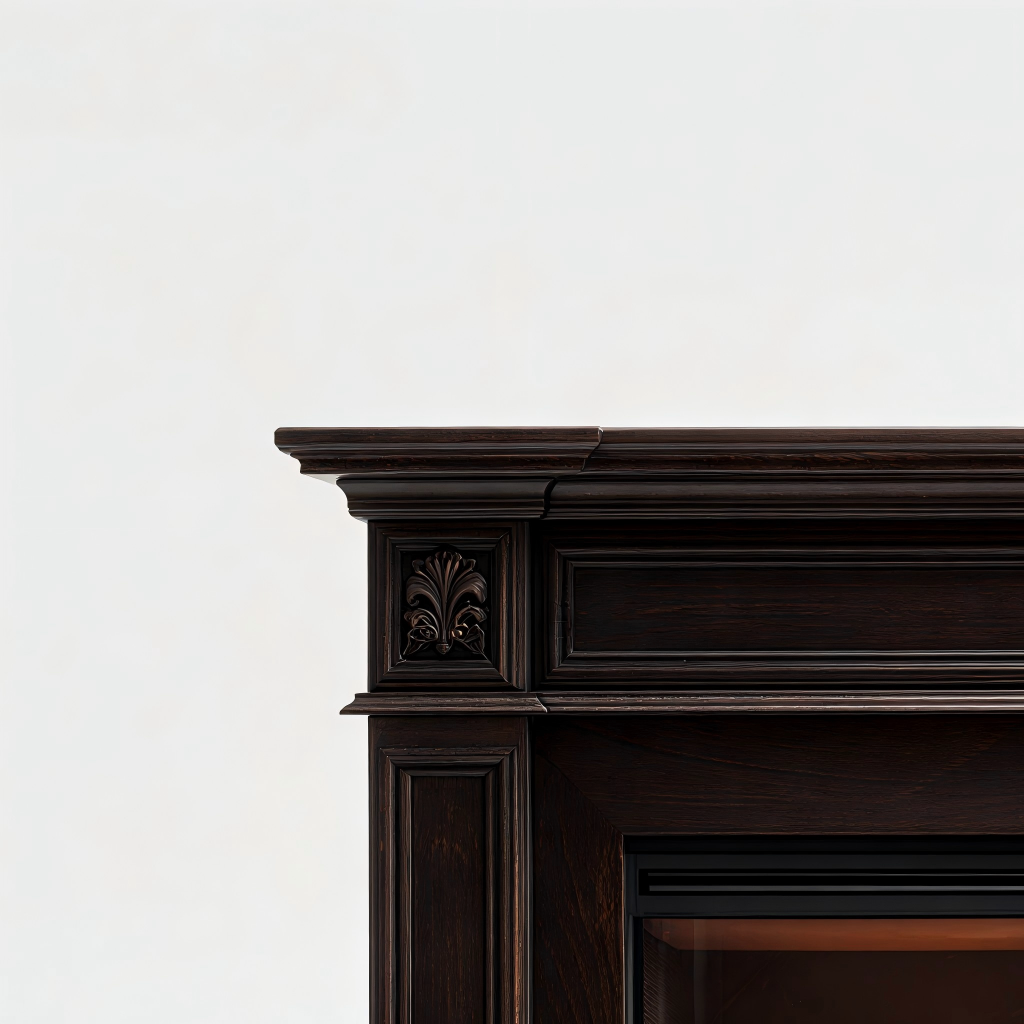 Caminetto elettrico legno 90x32x85 cm - marrone scuro - stile classico