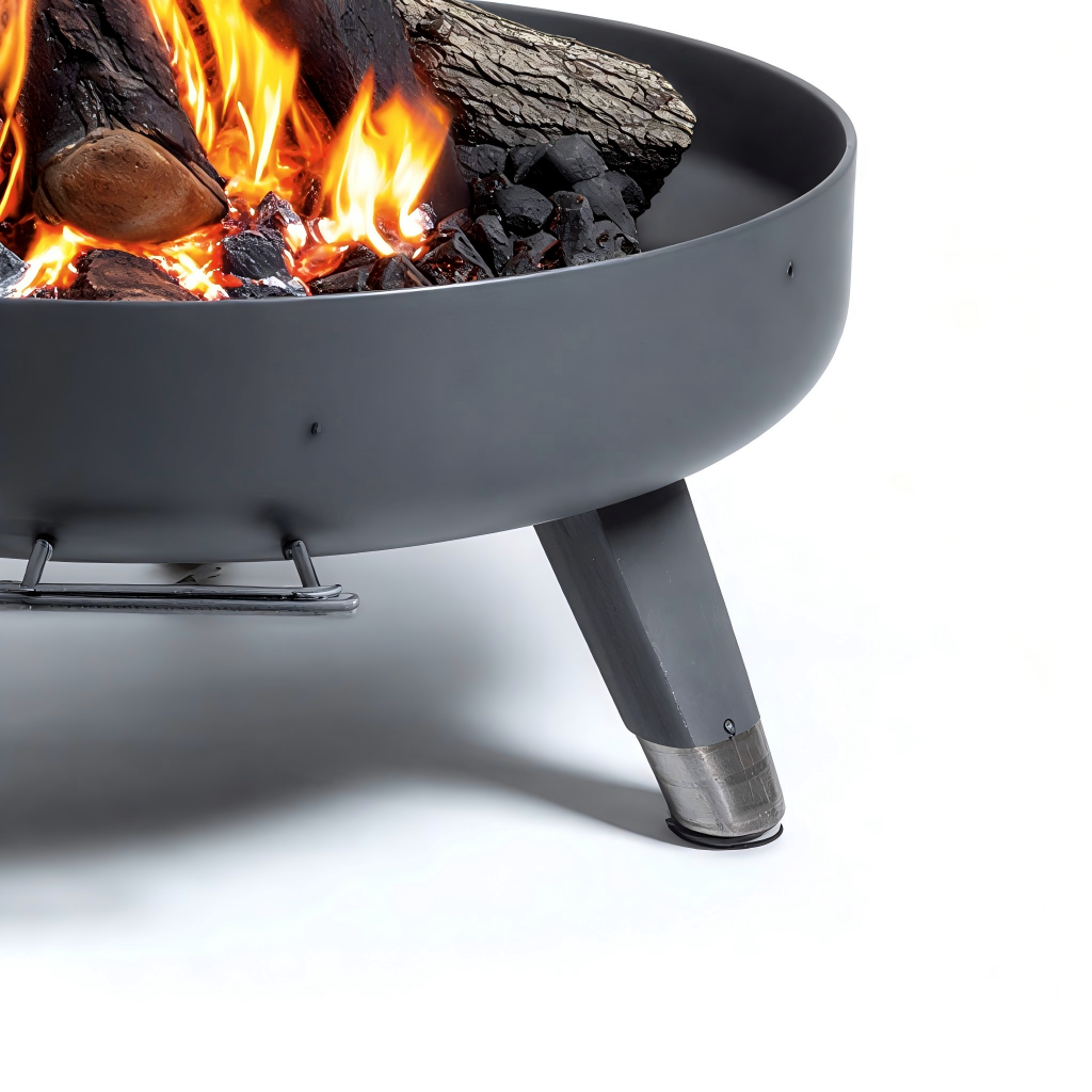 Braciere da esterno 70x70x42 cm - metallo - grigio scuro - design moderno