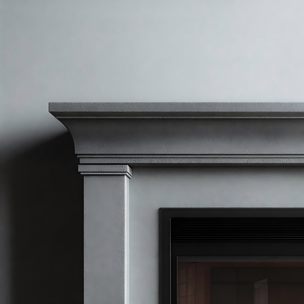 Caminetto a gas da incasso 120x40x100 cm - grigio/nero - design moderno