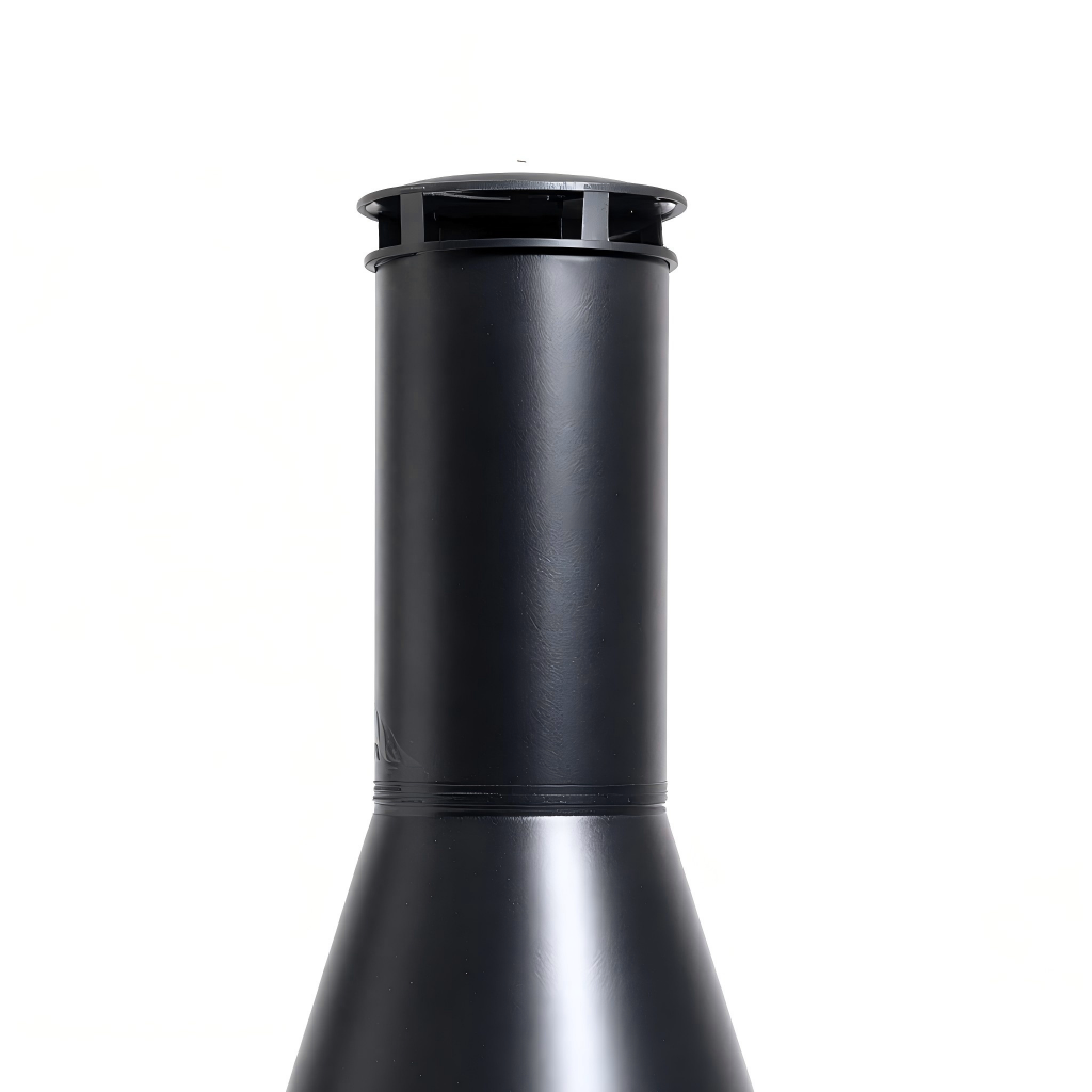 Caminetto da esterno in acciaio 45x45x120 cm - nero - stile moderno