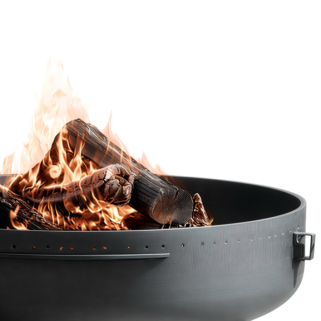 Braciere da esterno in acciaio 70x70x38 cm - nero - design minimalista