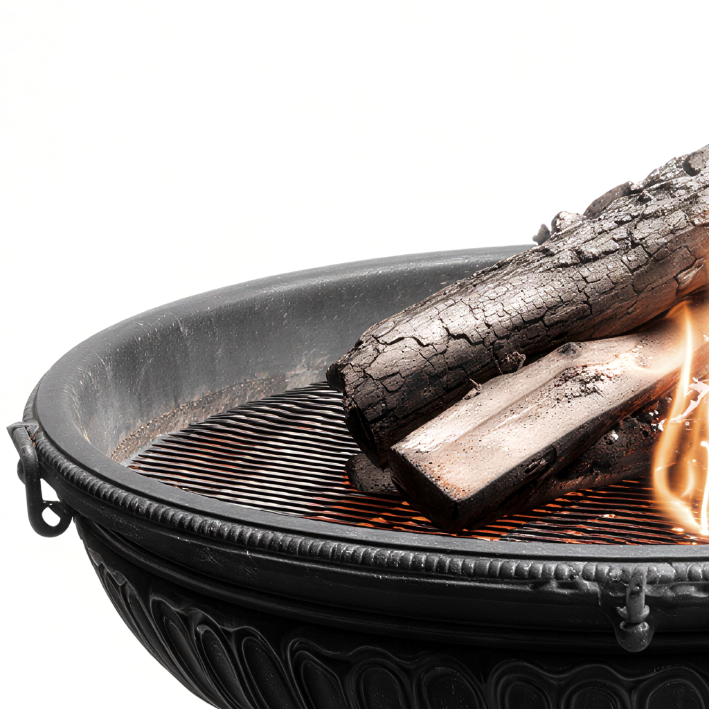 Braciere da esterno 64x64x43 cm - metallo - nero - stile classico