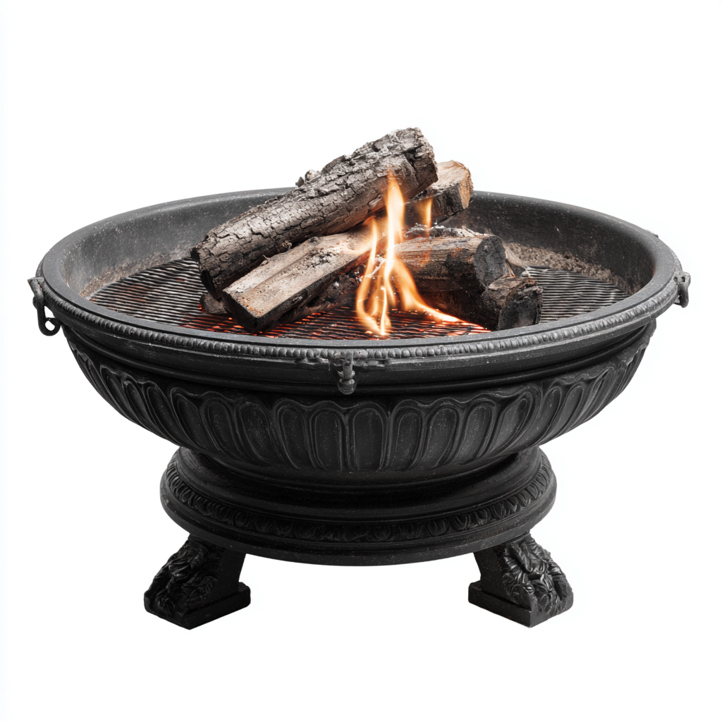 Braciere da esterno 64x64x43 cm - metallo - nero - stile classico