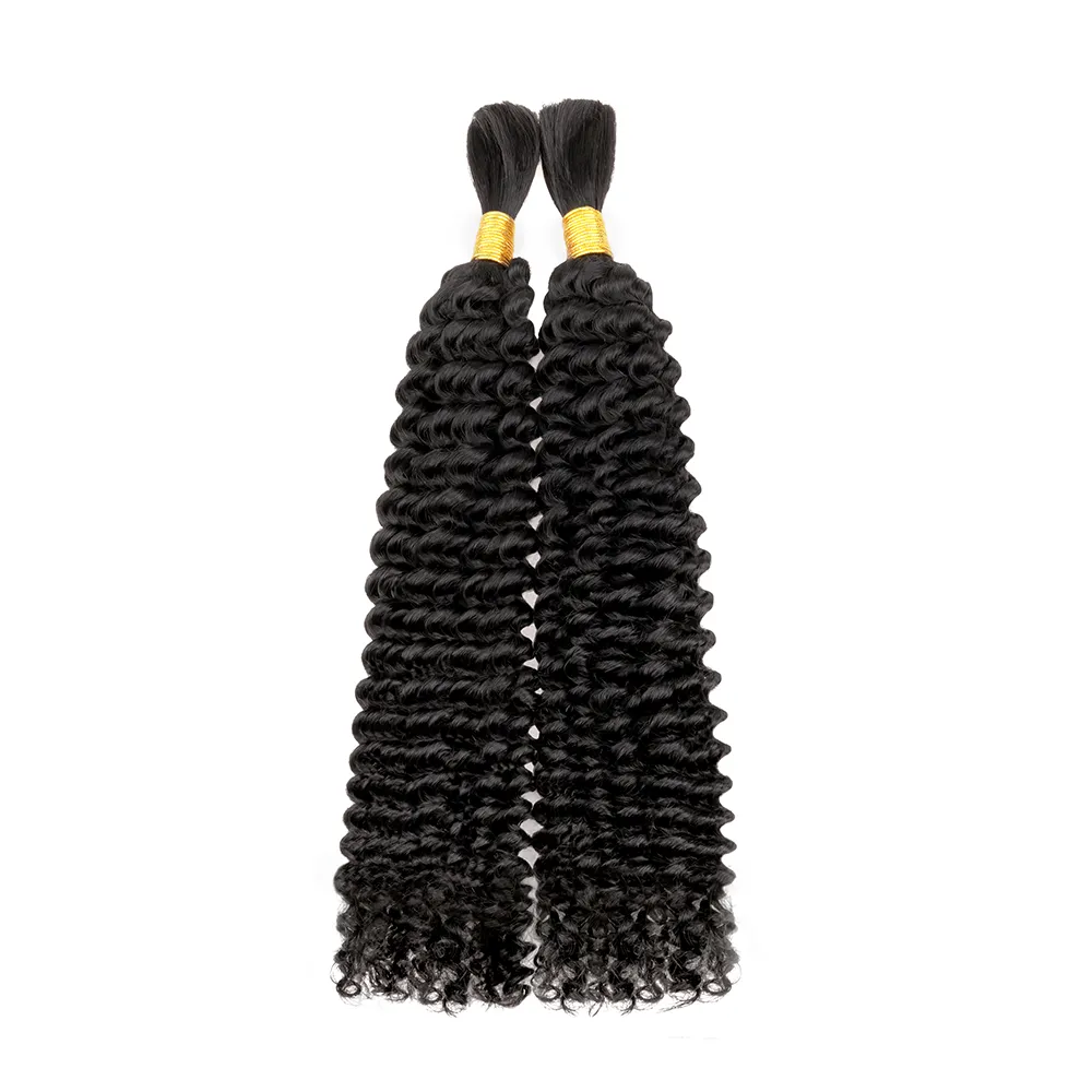 Rovess Human Hair Bulk Kinky Curly for Boho Braiding