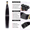 12–34 Inch Luxury Straight Virgin Malaysian Hair– 3/4/5 Bundles, Silky & Full, 100% Human Hair Extensions