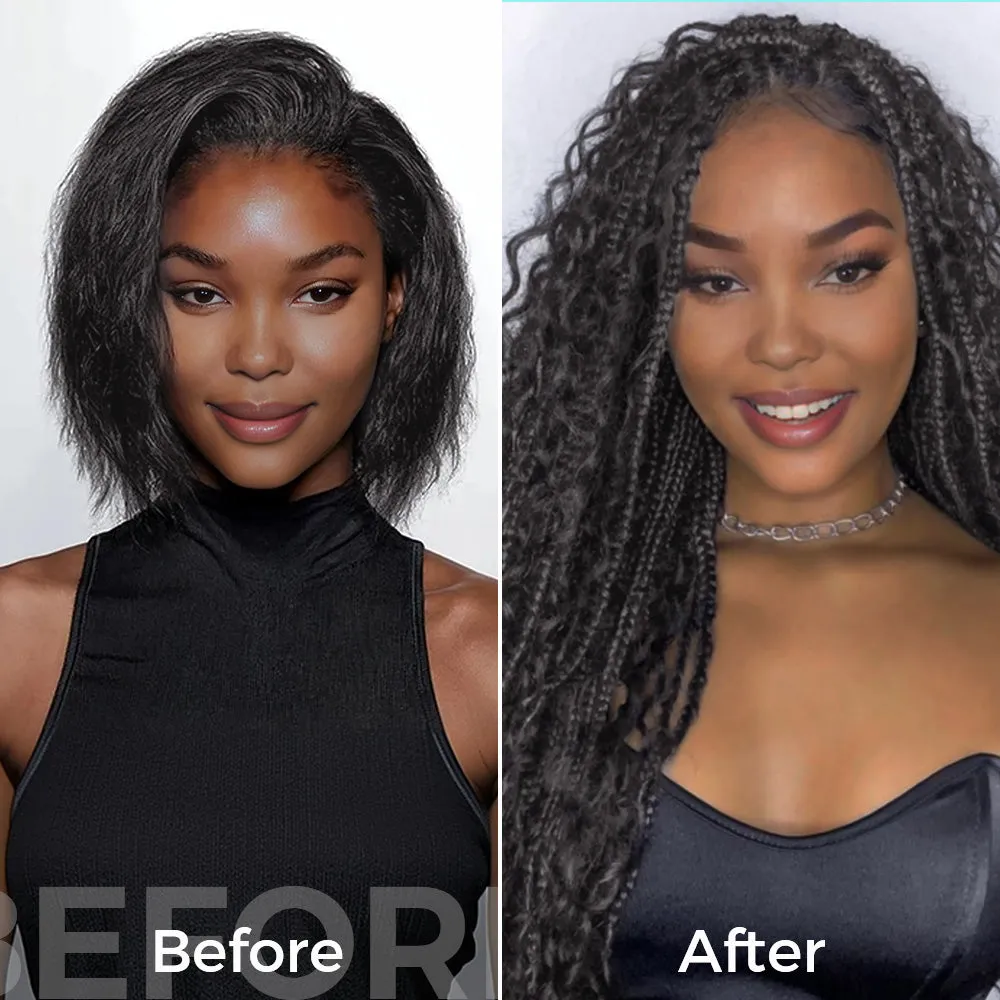 Rovess Human Hair Bulk Kinky Curly for Boho Braiding