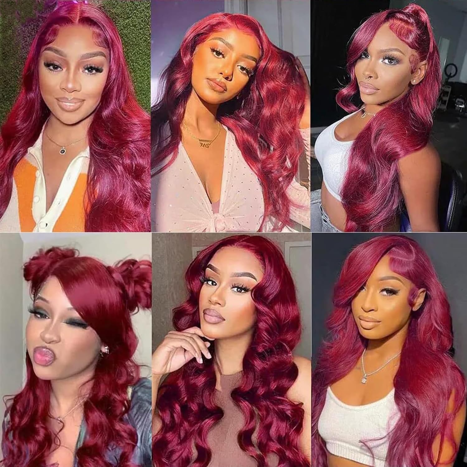 Burgundy Human 10A Hair Bundles Red Body Wave Bundles 16-30 inch 99j Human Hair Bundle Burgundy Body Wave Bundle Free HD Lace 16 Inch Closure