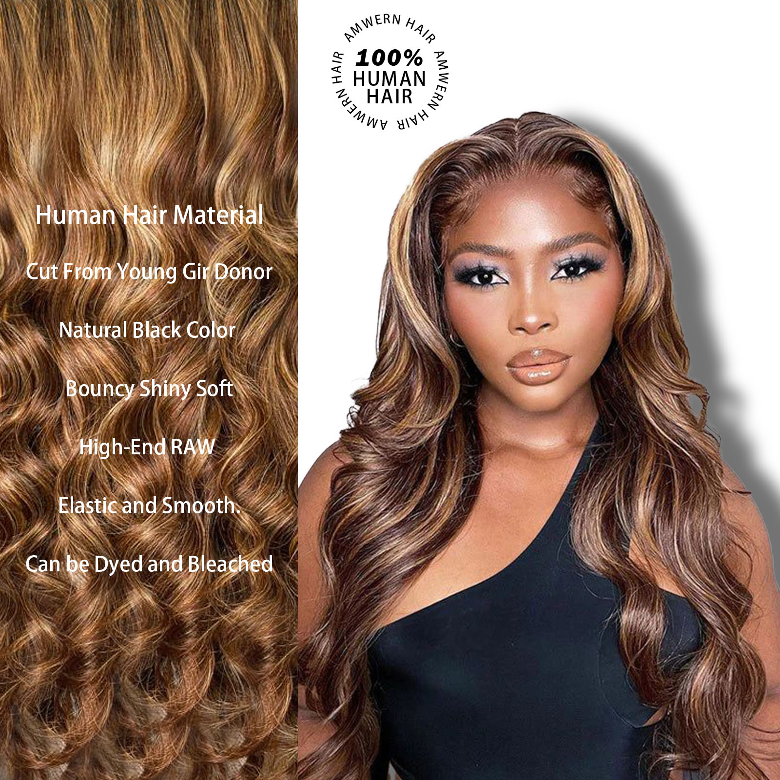 🎄 427 Highlight Body Wave Bundles – 100% Virgin Brazilian Hair | FREE Christmas Gifts: 16" Lace Closure, Wig Cap & Baby Hair 🎁