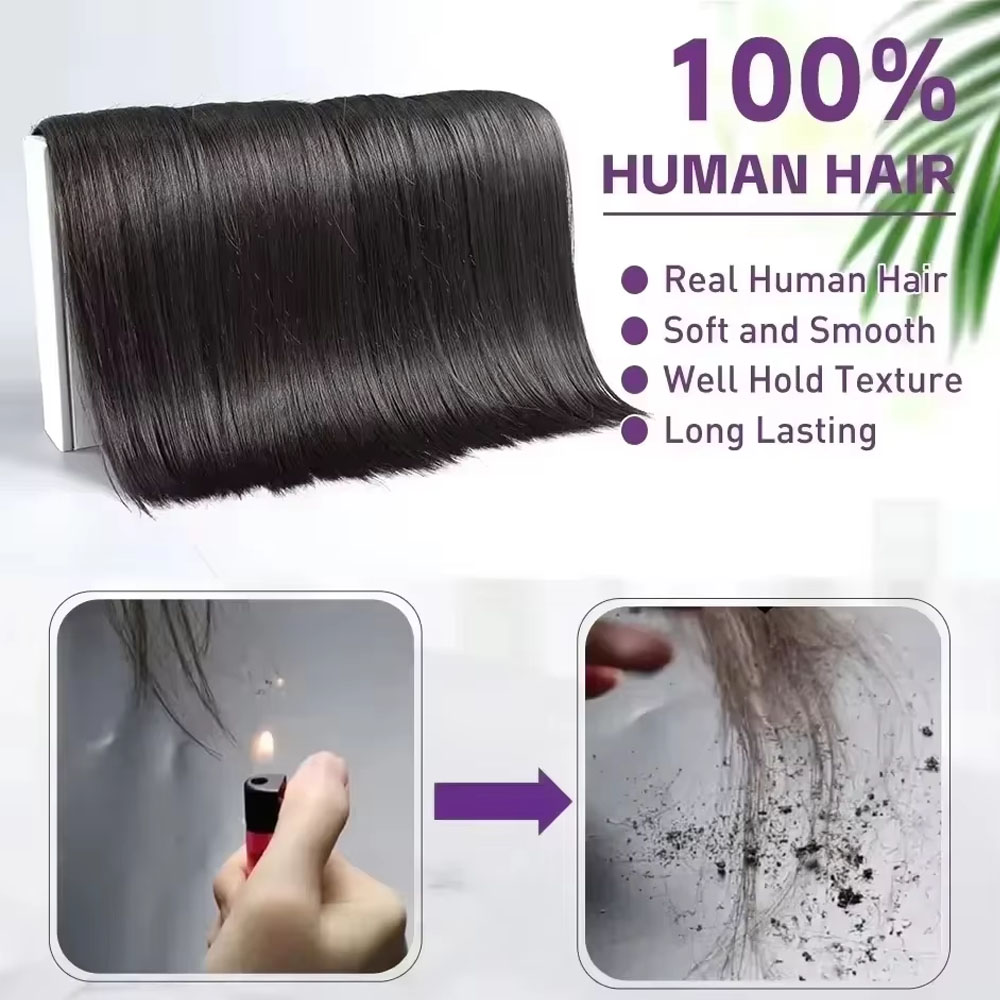 Super Double Drawn Human Hair Bundles Cambodian Raw Bone Straight Bundles Human Hair Bundles Hair Extensions 100g/b