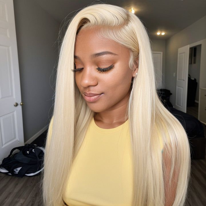 613 Blonde Lace Front Wig Human Hair 20-40 Inch 13X6 Lace Frontal Wigs Human Hair 613 Blonde Bone Straight Lace Frontal Wigs