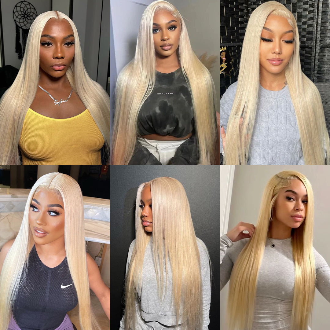 613 Blonde Lace Front Wig Human Hair 18-40 Inch 13X6 Lace Frontal Wigs Human Hair 613 Blonde Bone Straight Lace Frontal Wigs