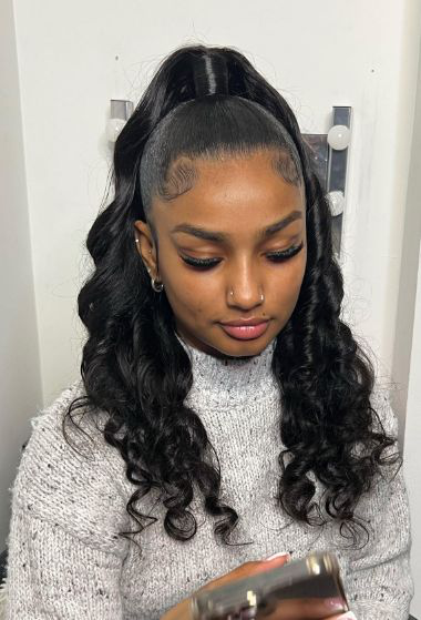 Half Up Half Down Frontal Ponytail