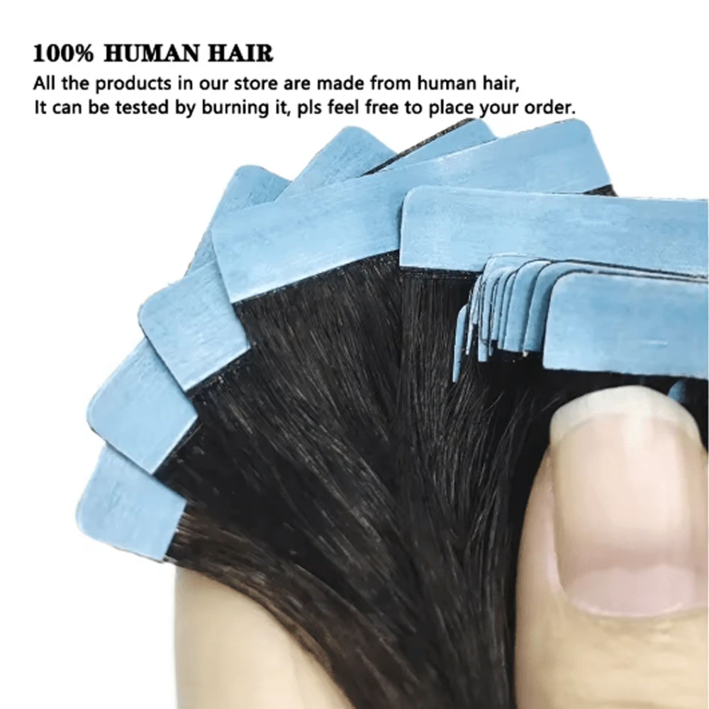 Rovess Seamless Tape in Hair Extensions Silky Straight Virgin Human Hair