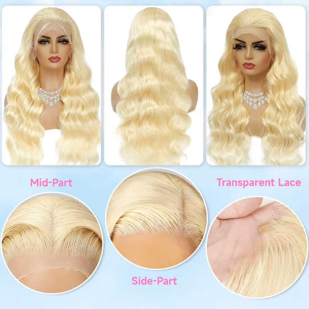 613 Blonde Lace Front Wig Human Hair 13x6 Blonde Human Hair Wigs 20-40 Inch Body Wave Lace Front Wigs Human Hair Pre Plucked