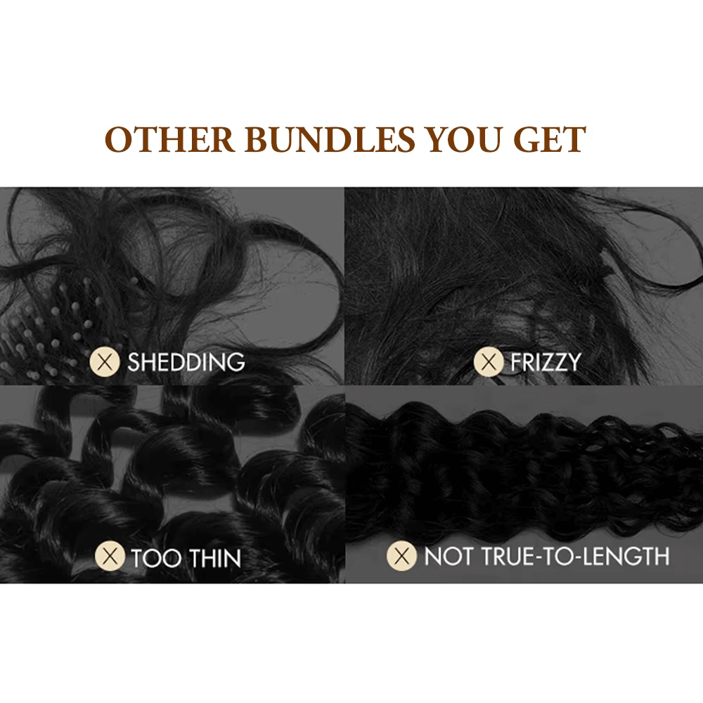 3 bundles 16-34 inch Natural Black Loose Wave Bundles Virgin Brazilian  100% Human Hair
