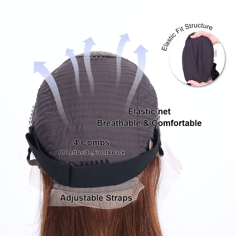 4/27 Ombre Highlight 13x6 Lace Front Wigs Human Hair 360 Straight Lace Frontal Wigs 18-38 Inch Human Hair Honey Blonde Wig For Women