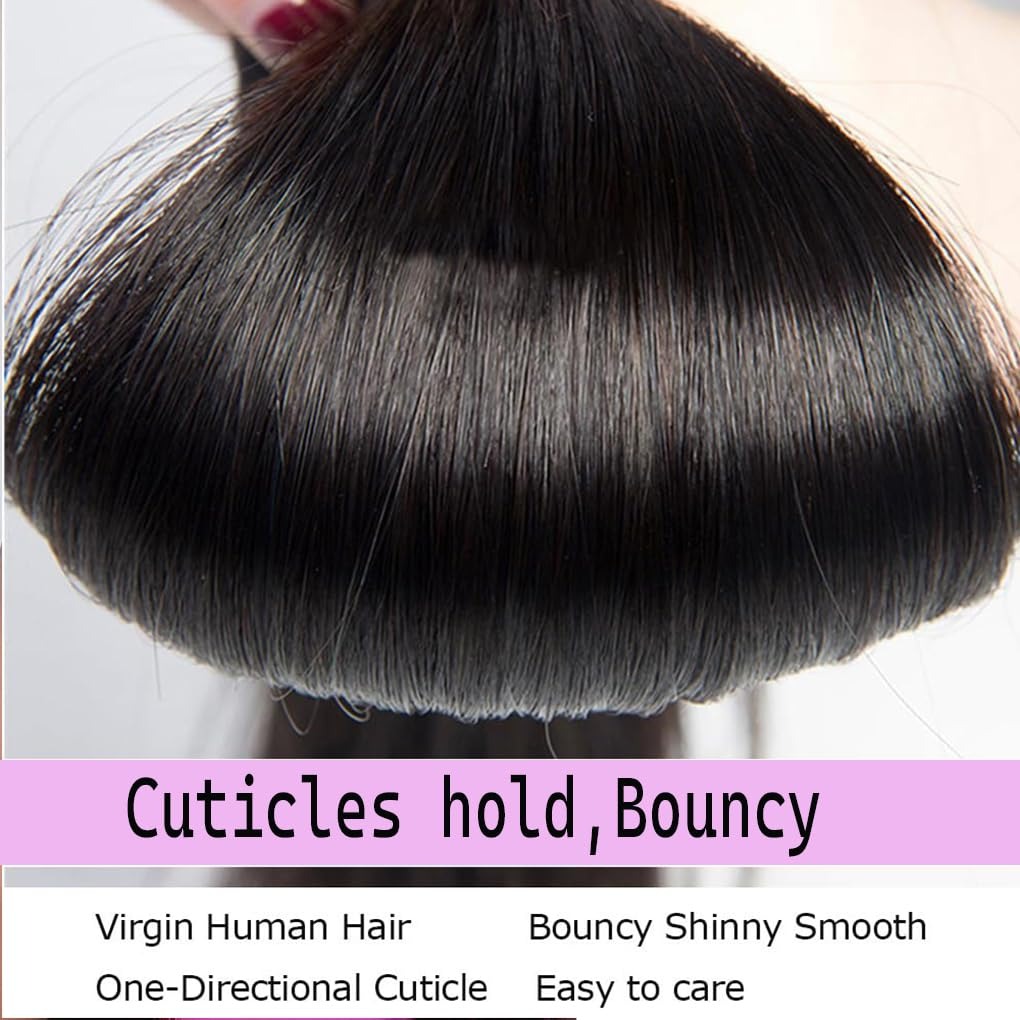Luxury Virgin Indian Straight Hair 16-30 Inch | Premium 3/4 Bundles, 100% Human Hair