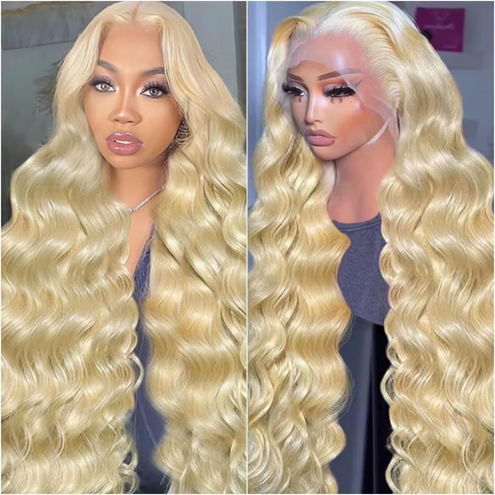 613 Blonde Lace Front Wig Human Hair 13x6 Blonde Human Hair Wigs 16-36 Inch Body Wave Lace Front Wigs Human Hair Pre Plucked