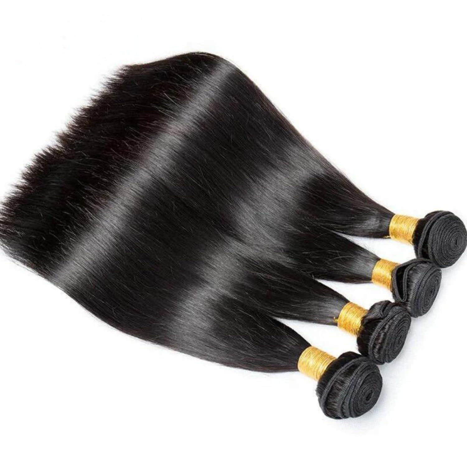 Valentine’s Day Special – FREE 2 Gifts | 100% Real Human Hair Virgin Peruvian Straight Bundles  (4-Pack, 18–34 Inch)