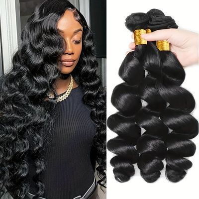 12–34 Inch Luxury Loose Wave Virgin Malaysian Hair – 3/4/5 Bundles, Silky & Full, 100% Human Hair Extensions