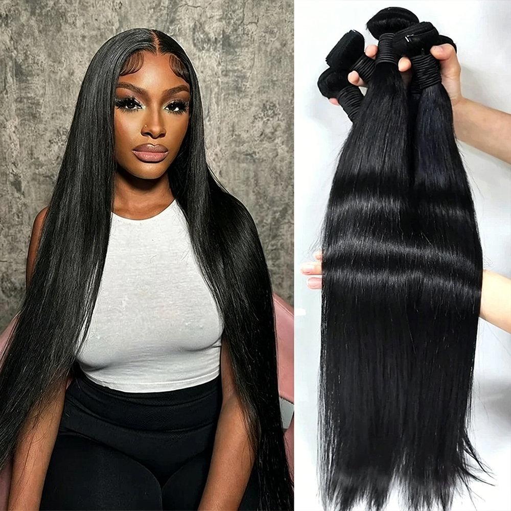 16-30 Inch Luxury Straight Virgin Malaysian Hair– 3/4 Bundles, Silky & Full, 100% Human Hair Extensions