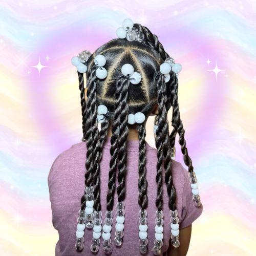 Girls twists with beads