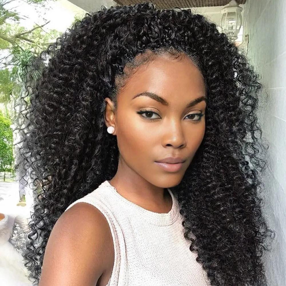Afro Kinky Bulk Virgin Human Hair Bundles 18-22 Inch Black Afro Kinky Curly Hair for Dreadlock Extensions Locs for Mini Twist