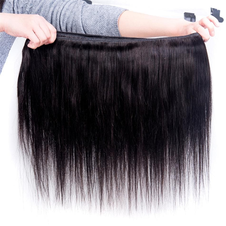 12–34 Inch Luxury Straight Virgin Malaysian Hair– 3/4/5 Bundles, Silky & Full, 100% Human Hair Extensions