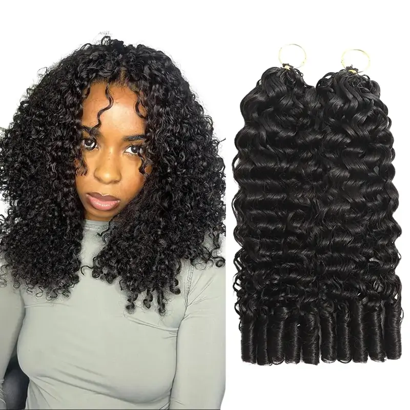 New 2026 Odbe Hair Burmese Curly Crochet Human Hair, 4-6 Packs for Full Head Protective Styles, Lightweight No Tension, Reusable Feather Crochet Hair Extensions