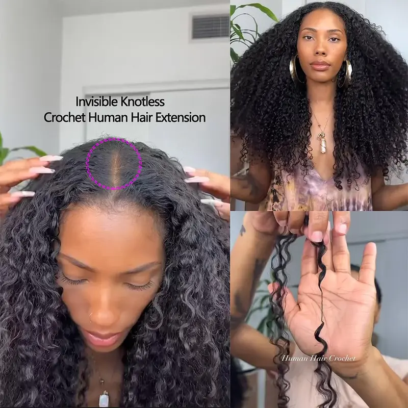 New 2026 Odbe Hair Burmese Curly Crochet Human Hair, 4-6 Packs for Full Head Protective Styles, Lightweight No Tension, Reusable Feather Crochet Hair Extensions