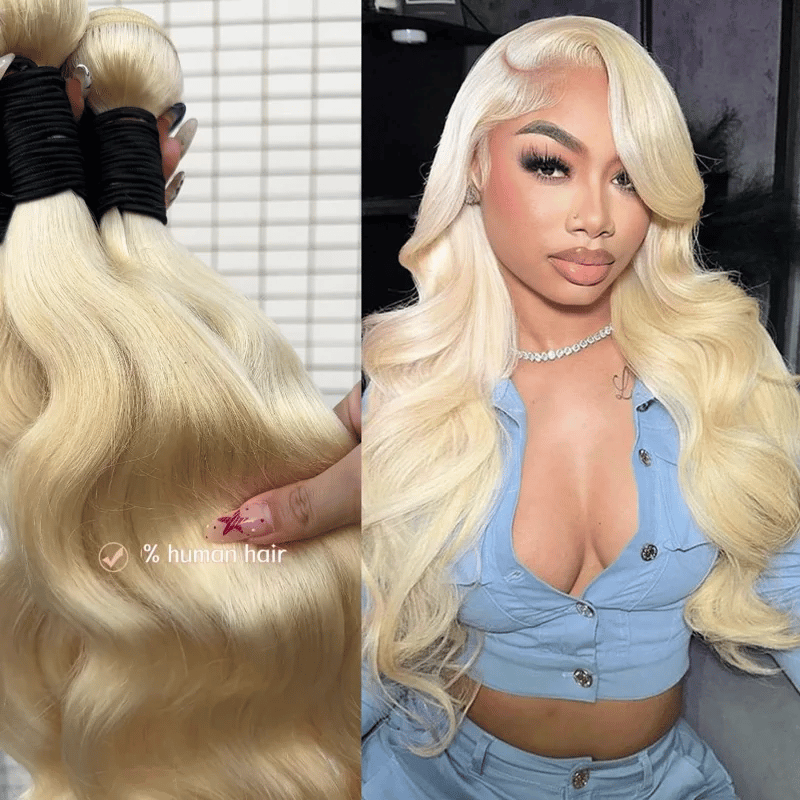 613 Blonde 20–30 Inch Luxury Body Wave Virgin Indian Hair Bundles – 3/4/5 Bundles, Silky & Full, 100% Human Hair Extensions