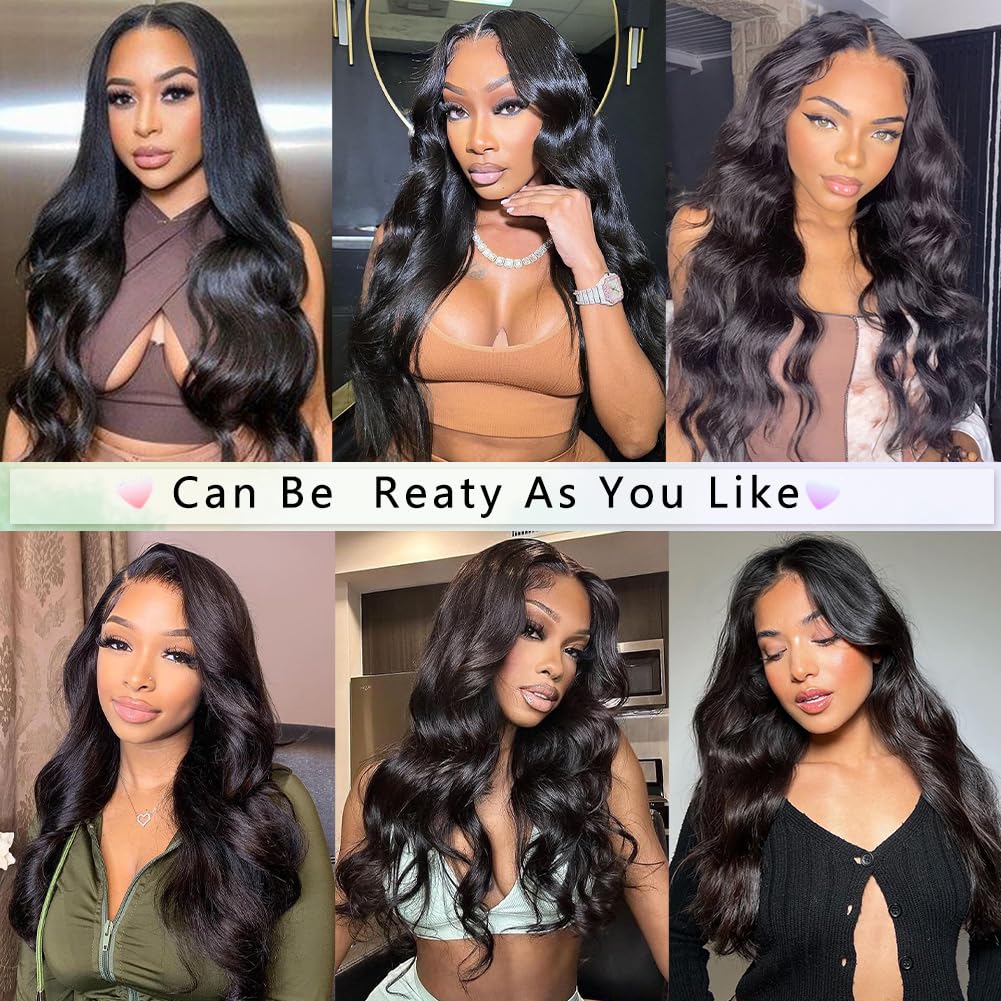 Rovess Put On And Go 7x6 Glueless Body Wave Lace Front Wigs Human Hair Lightweight Breathable Hat For Summer