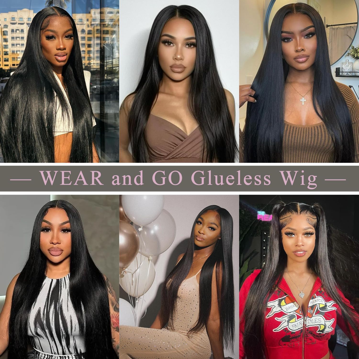 Rovess Put On And Go 7x6 Glueless Straight Lace Front Wigs Lightweight Breathable Hat For Summer 18-40 Inch Glueless Wigs Human Hair