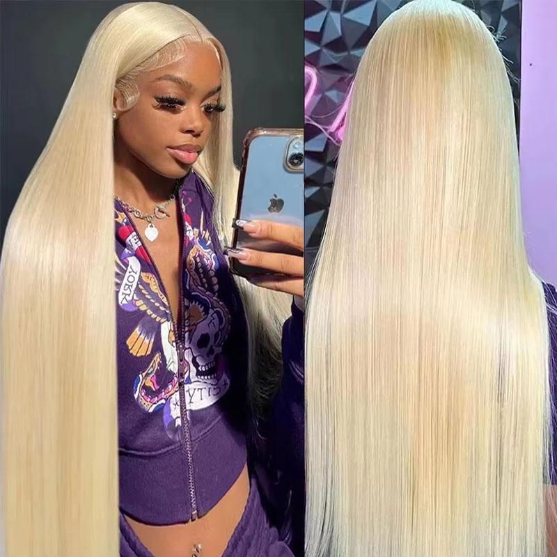613 Blonde Lace Front Wig Human Hair 20-40 Inch 13X6 Lace Frontal Wigs Human Hair 613 Blonde Bone Straight Lace Frontal Wigs