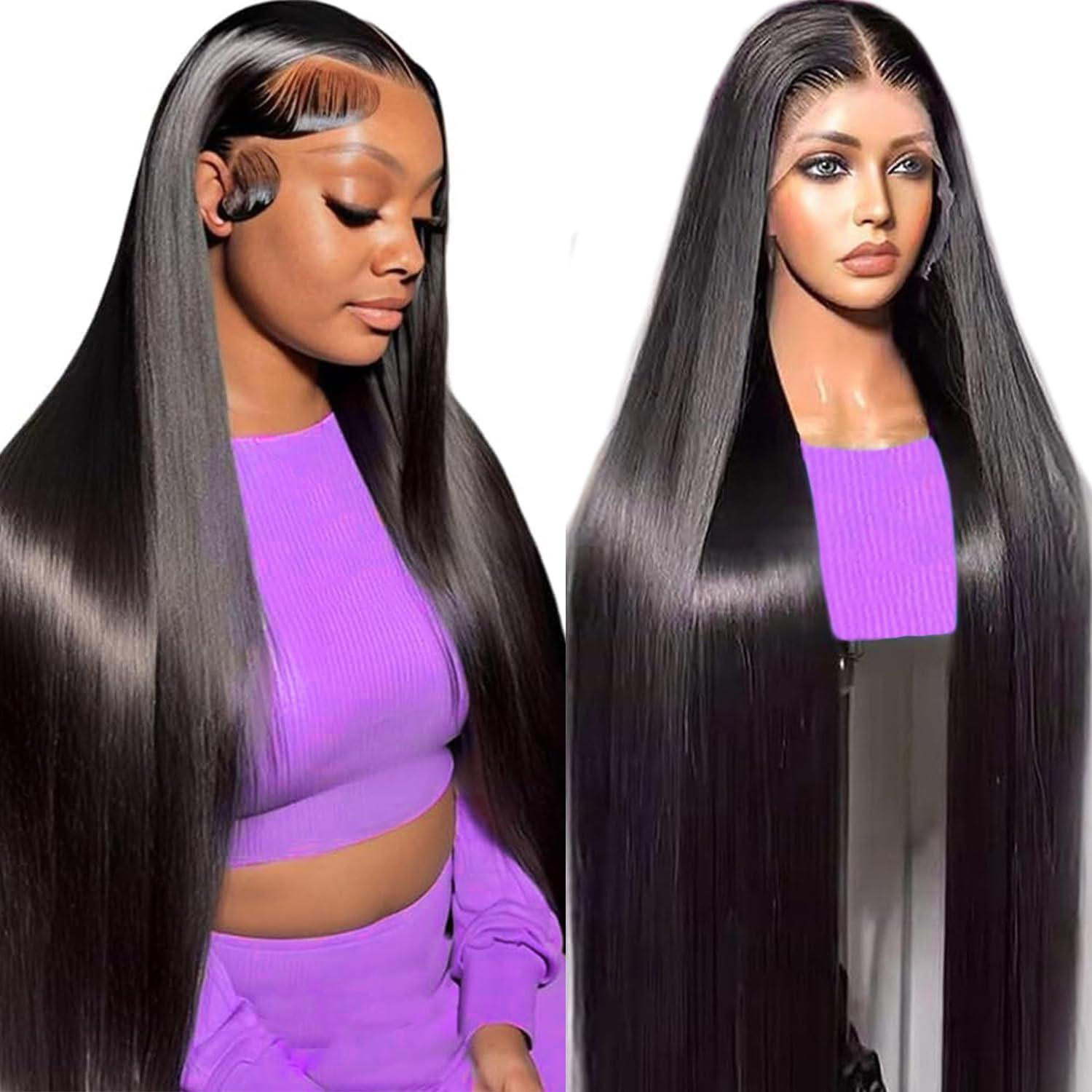 13x6 HD Lace Front Wigs Human Hair Straight 360 Full Lace Front Wigs 16-36 Inch Human Hair Pre Plucked Straight Wigs Human Hair
