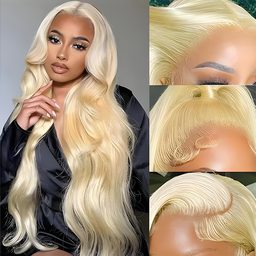 613 Blonde Lace Front Wig Human Hair 13x6 Blonde Human Hair Wigs 20-40 Inch Body Wave Lace Front Wigs Human Hair Pre Plucked
