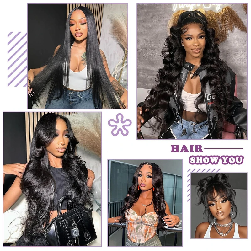 Valentine’s Day Special – FREE 2 Gifts | 100% Real Human Hair Virgin Peruvian Body Wave Bundles (4-Pack, 18–34 Inch)