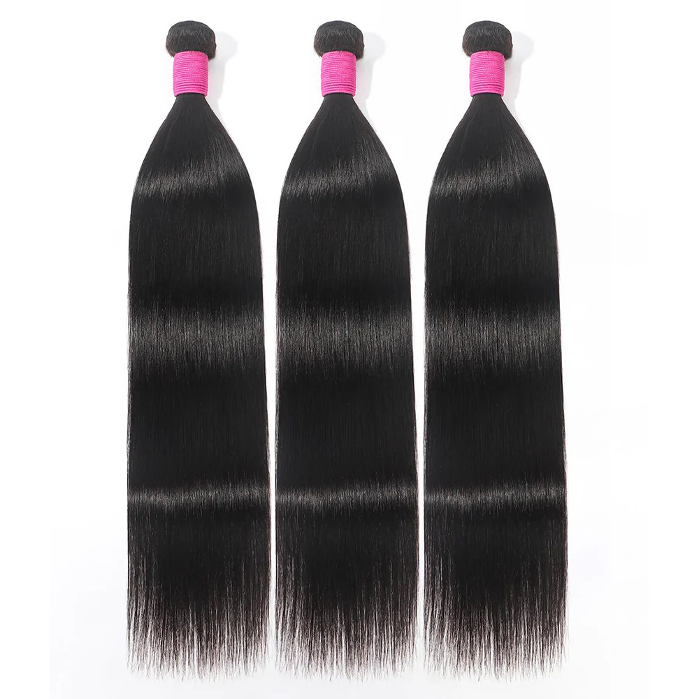 Luxury Virgin Indian Straight Hair 16-30 Inch | Premium 3/4 Bundles, 100% Human Hair