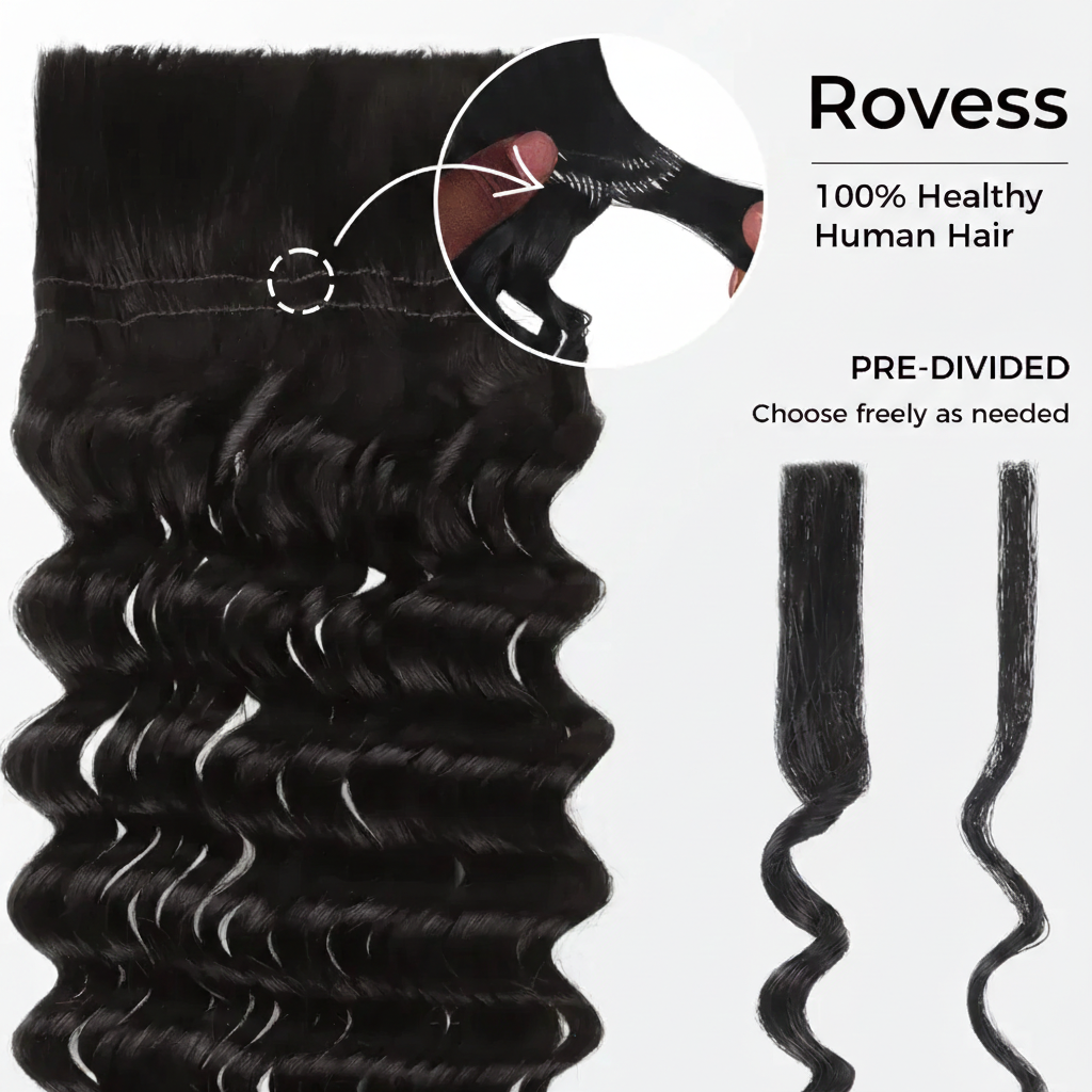 Rovess Human Hair Bulk Kinky Curly for Boho Braiding
