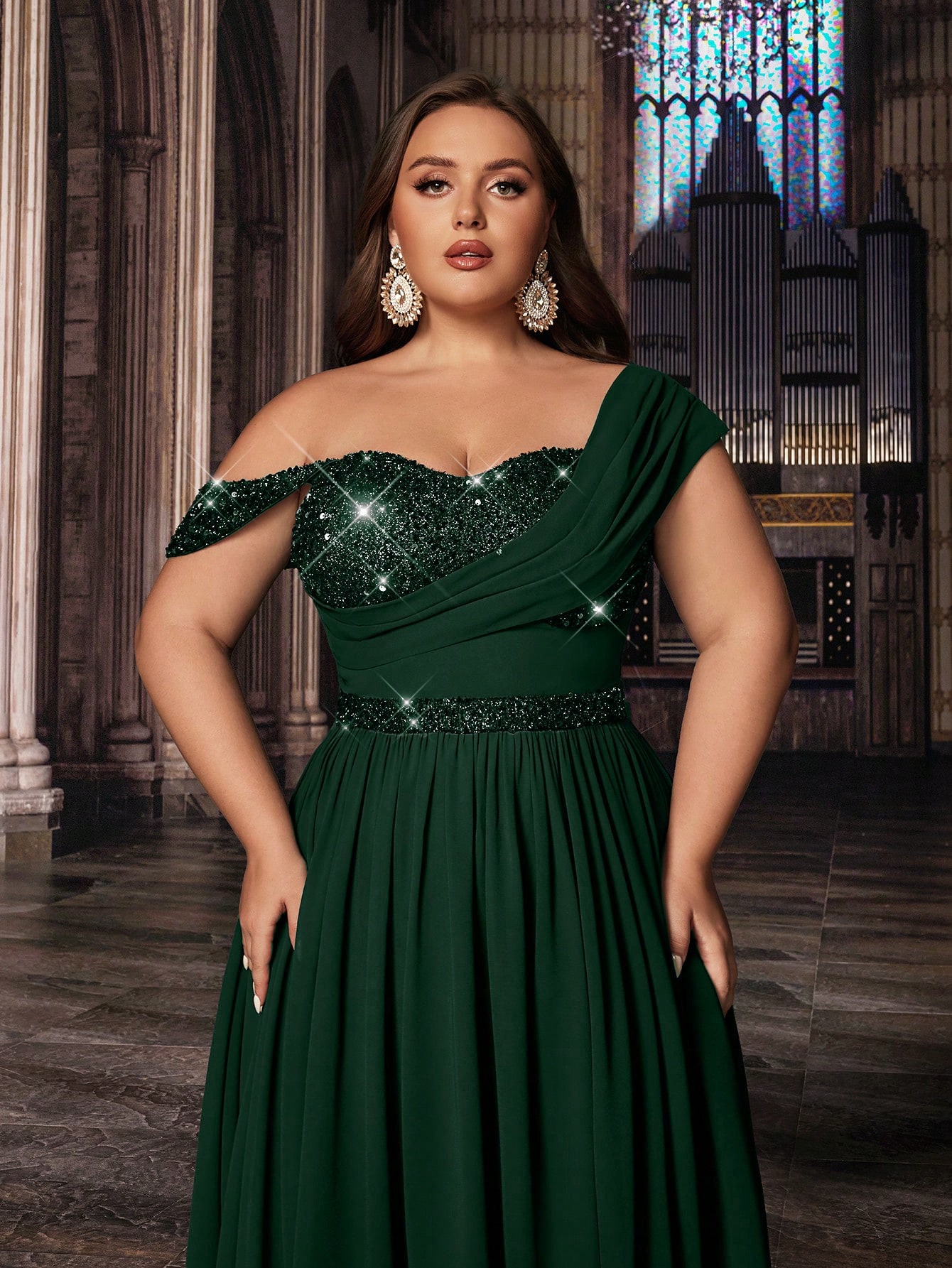 Women Plus Size Brismaid Dresses Sequin Summer Maxi Dress A Line Wedding Guest Prom Evening Party Cocktail Gown