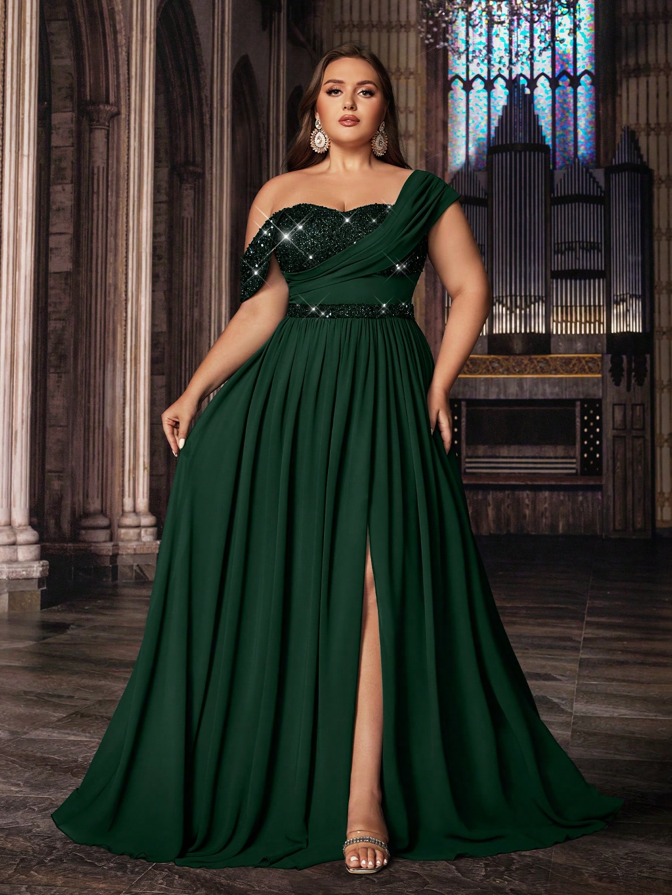 Women Plus Size Brismaid Dresses Sequin Summer Maxi Dress A Line Wedding Guest Prom Evening Party Cocktail Gown