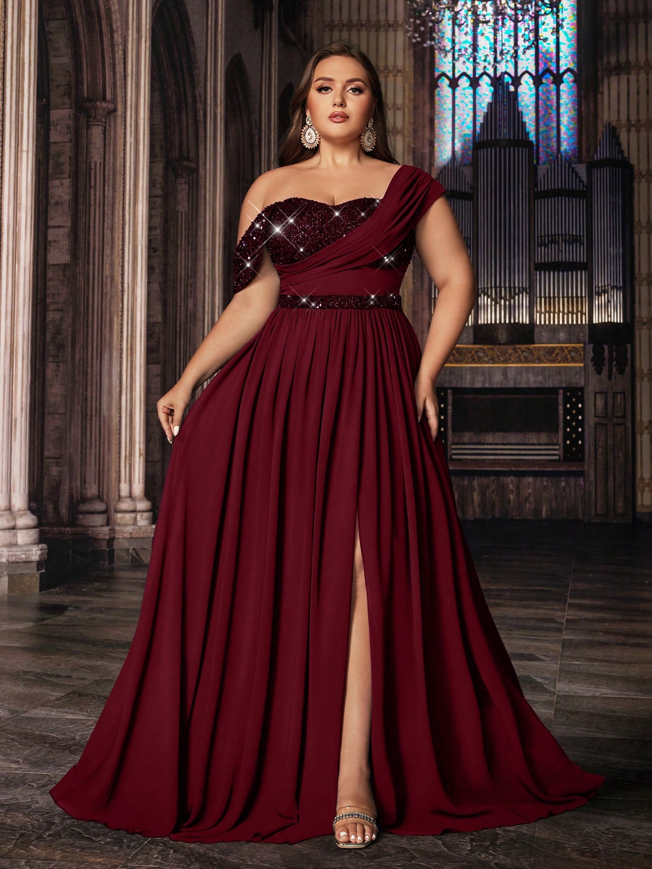Women Plus Size Brismaid Dresses Sequin Summer Maxi Dress A Line Wedding Guest Prom Evening Party Cocktail Gown