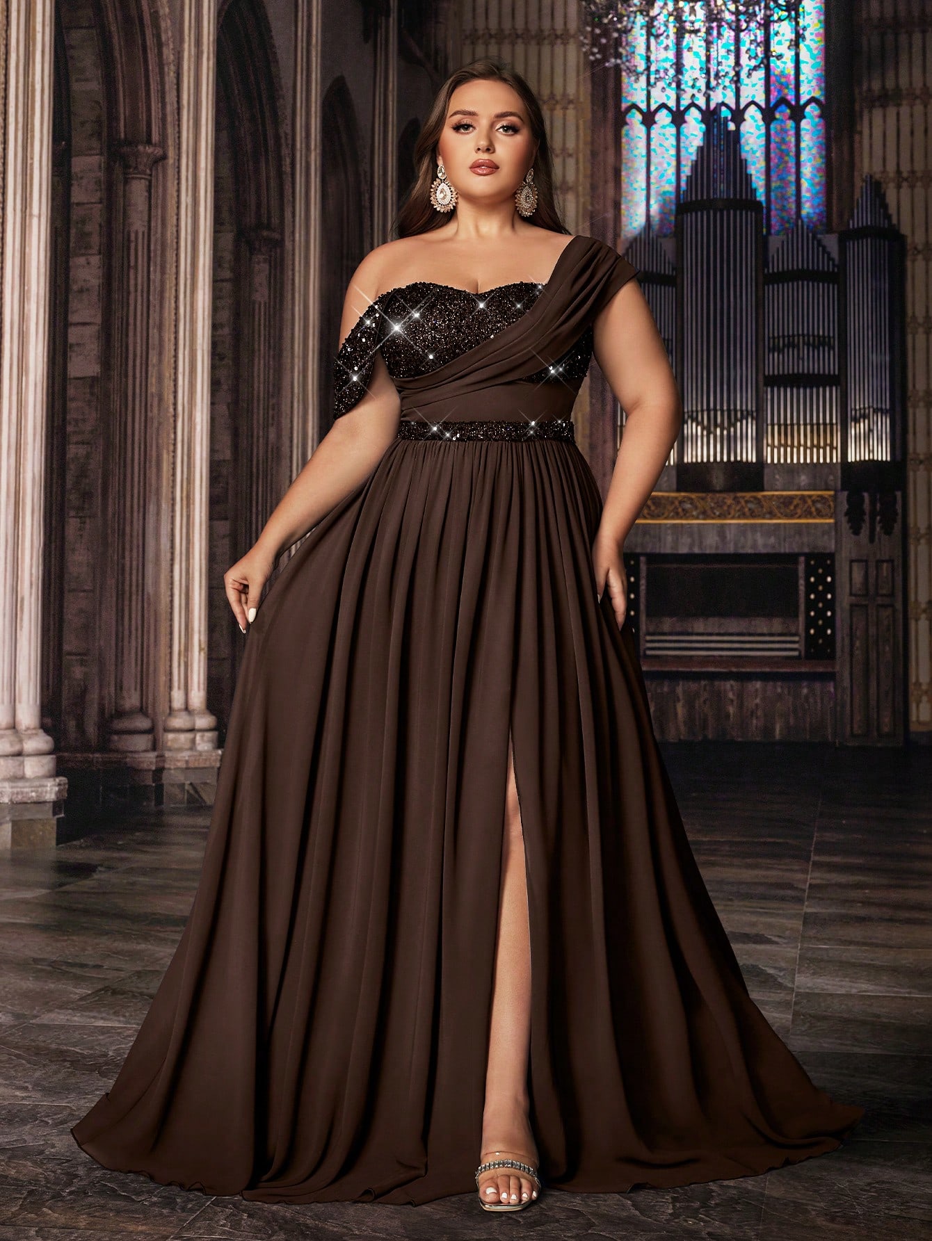 Women Plus Size Brismaid Dresses Sequin Summer Maxi Dress A Line Wedding Guest Prom Evening Party Cocktail Gown