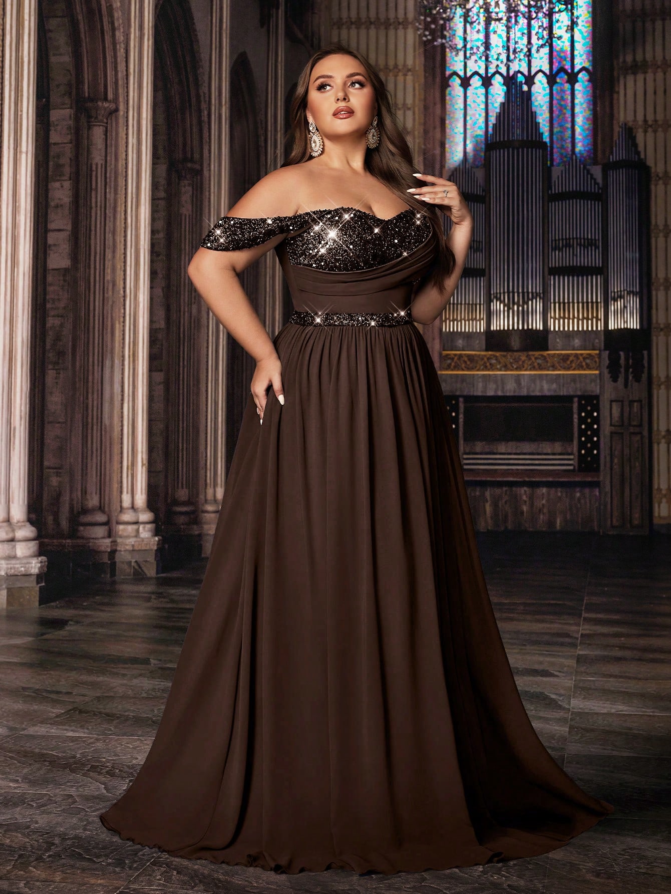 Women Plus Size Brismaid Dresses Sequin Summer Maxi Dress A Line Wedding Guest Prom Evening Party Cocktail Gown
